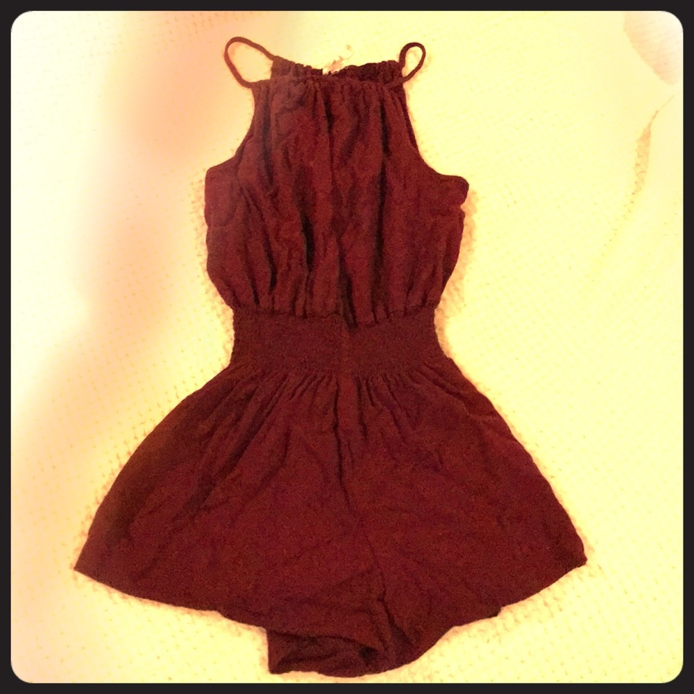 Forever 21 burgundy Romper.